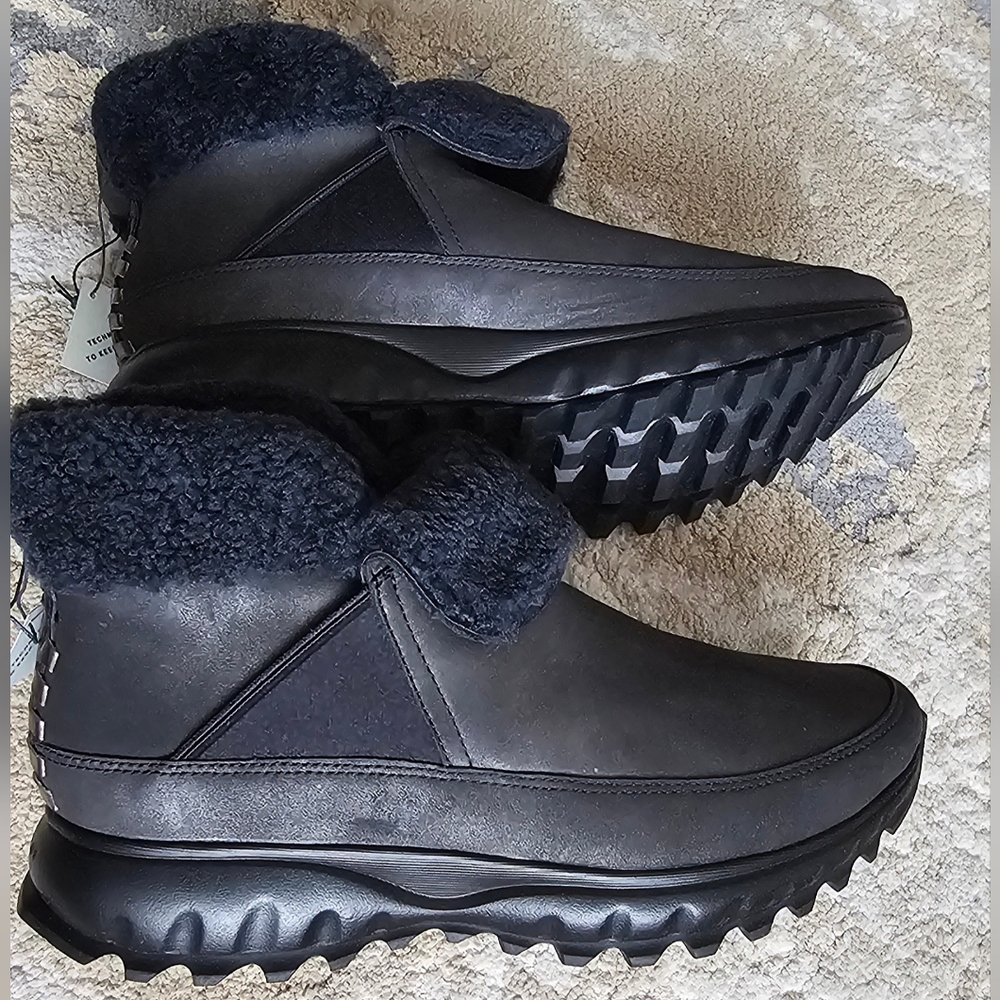 Cole Haan Black Waterproof Boots Size 6.5 NWT